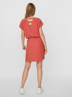 Sasha bali short dress Spiced coral