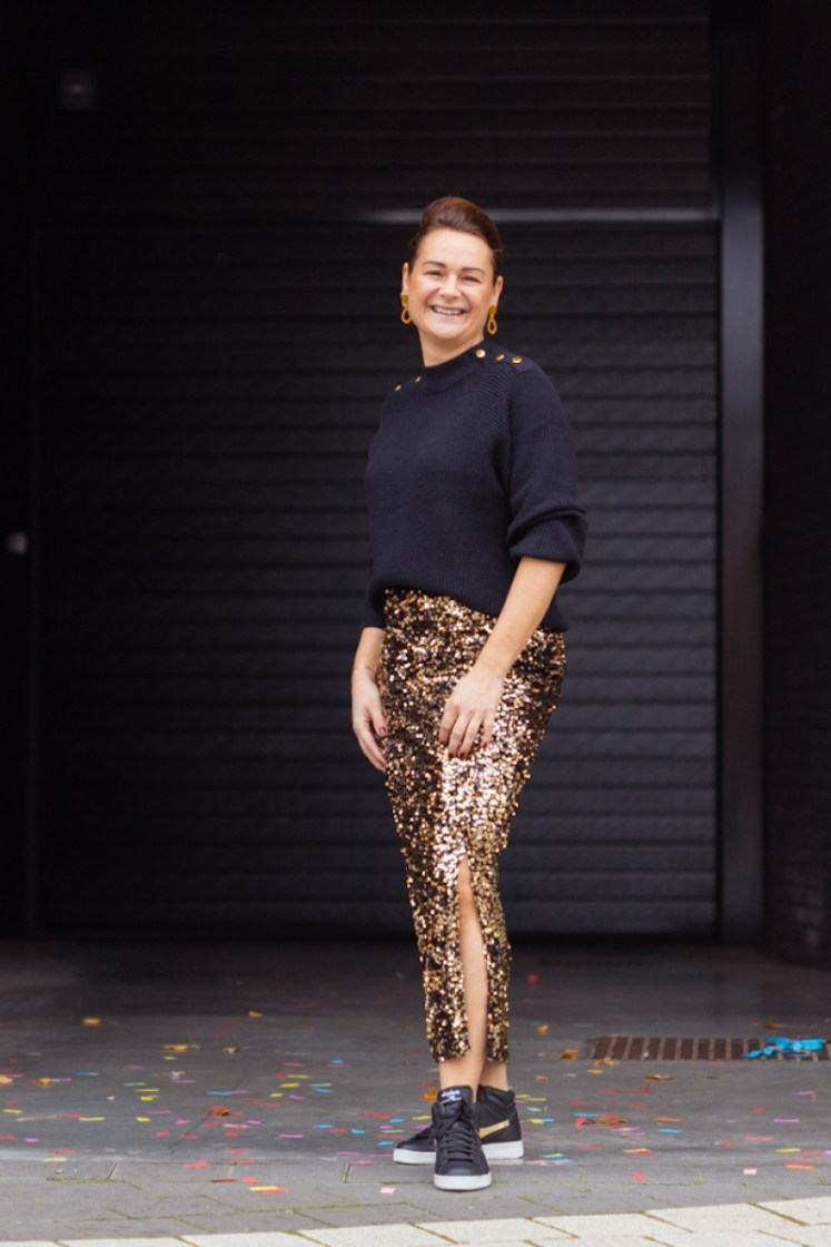 Skirt Hannah Black/Gold