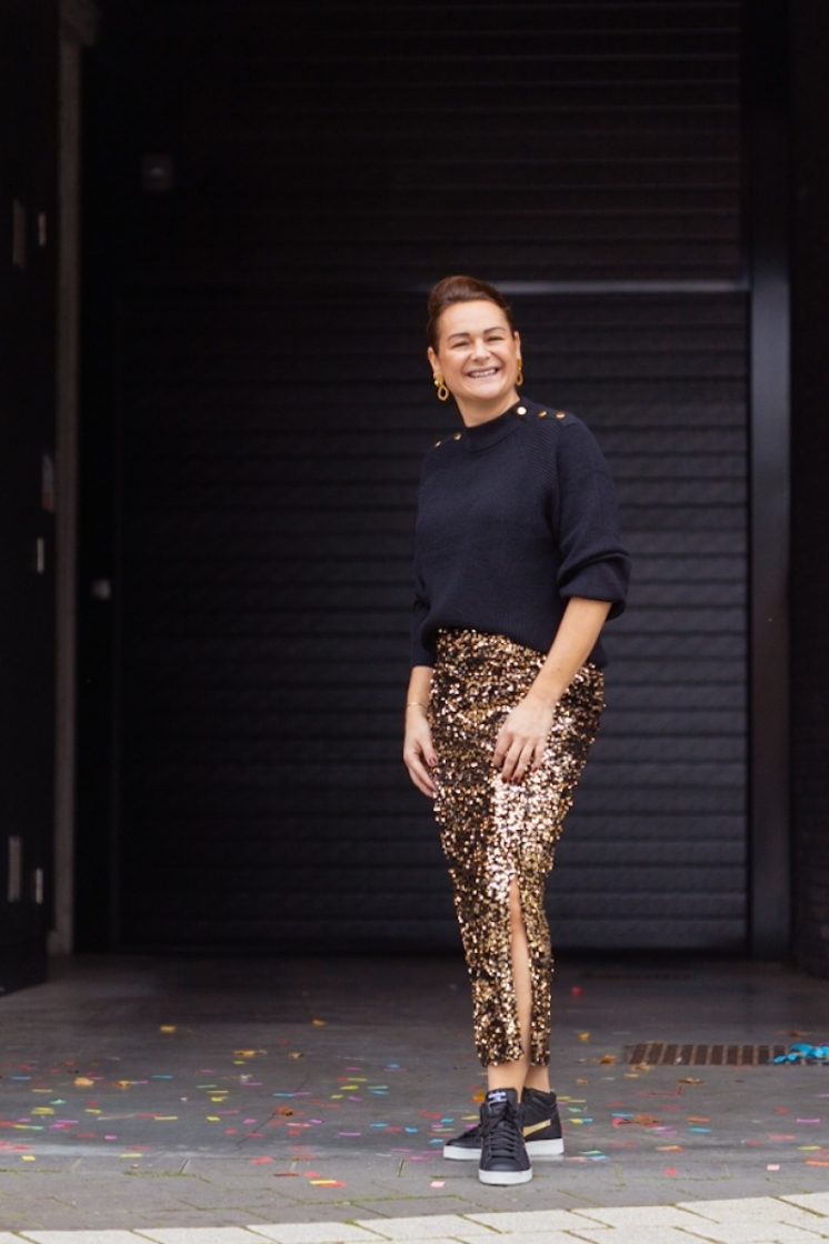 Skirt Hannah Black/Gold
