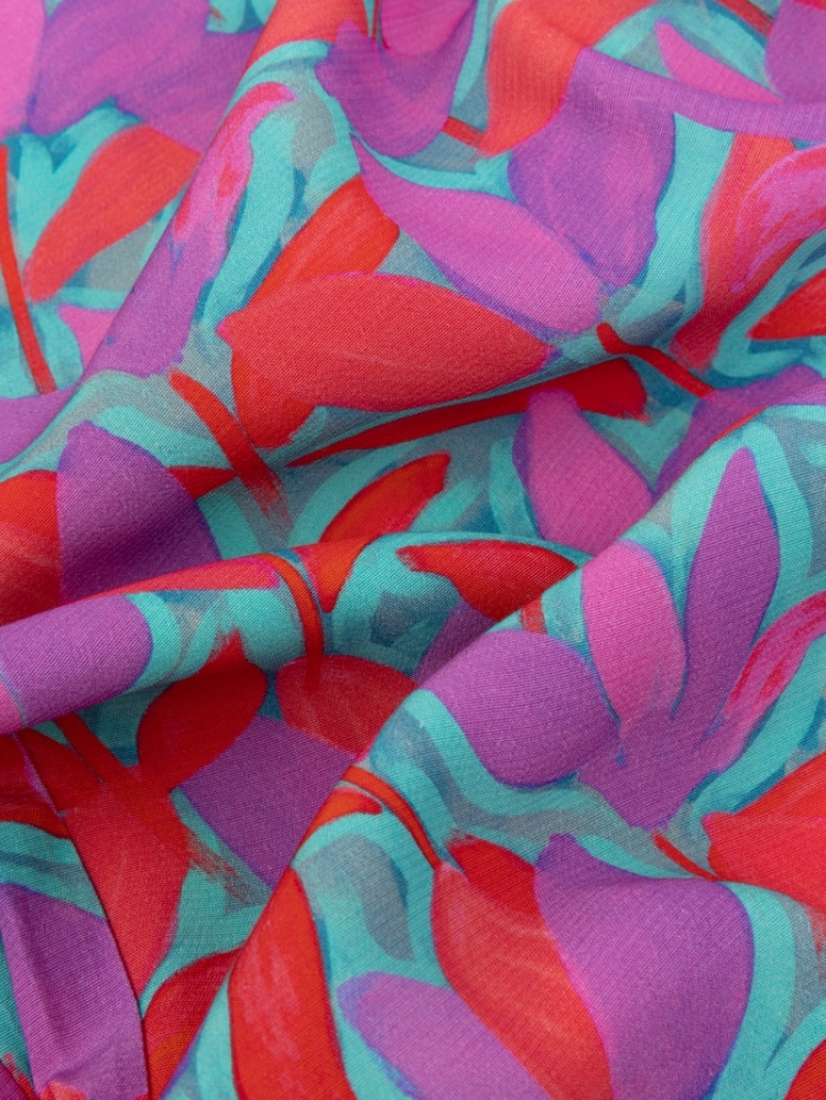 Blouse Alyssa Turquoise Flowe