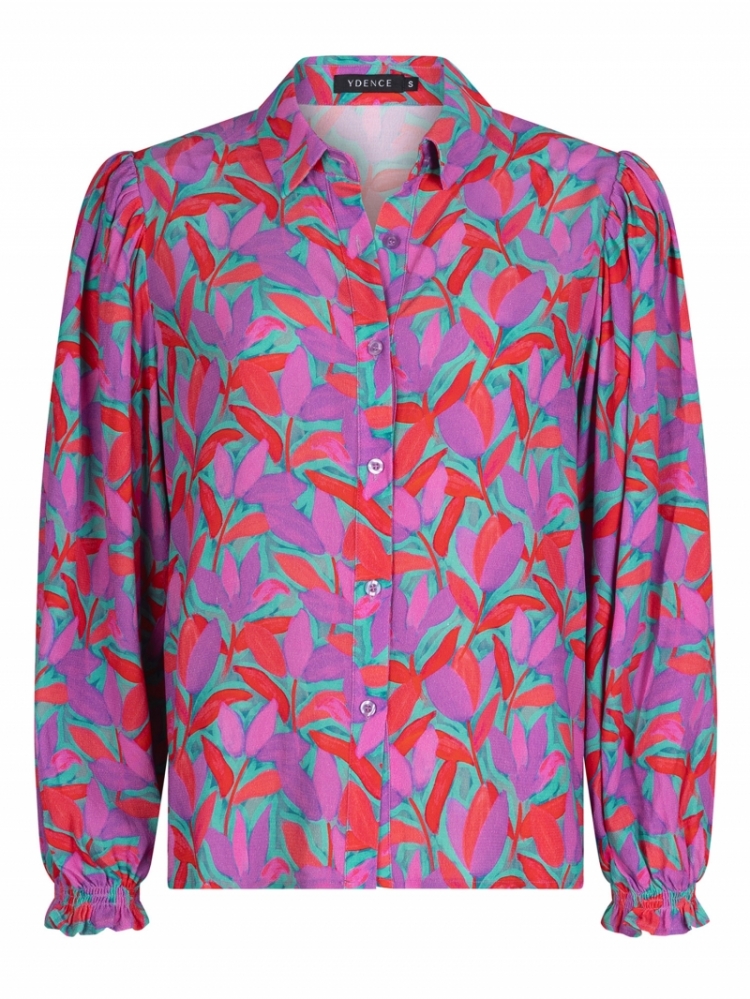 Blouse Alyssa Turquoise Flowe
