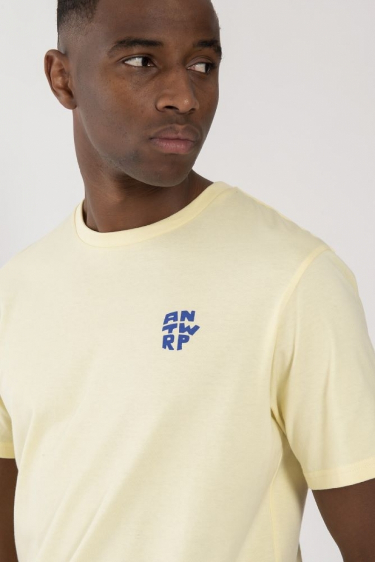 T-shirt Backprint, Regular fit Pastel Yellow