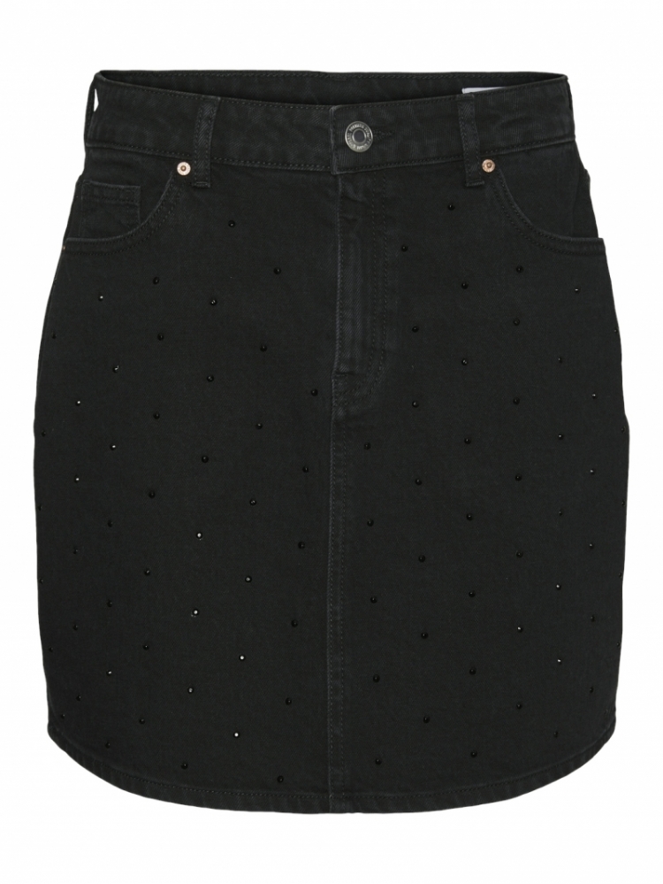 Tessa short denim skirt Black