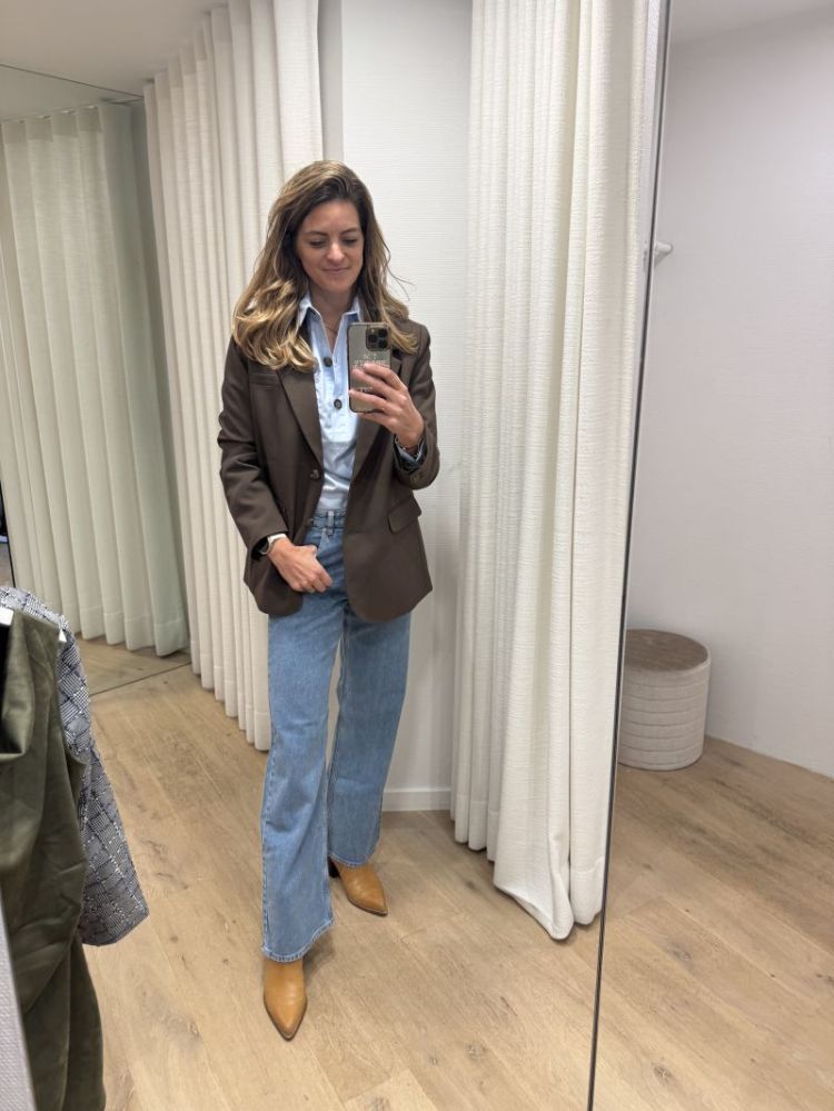 reemaj blazer chocolate brown