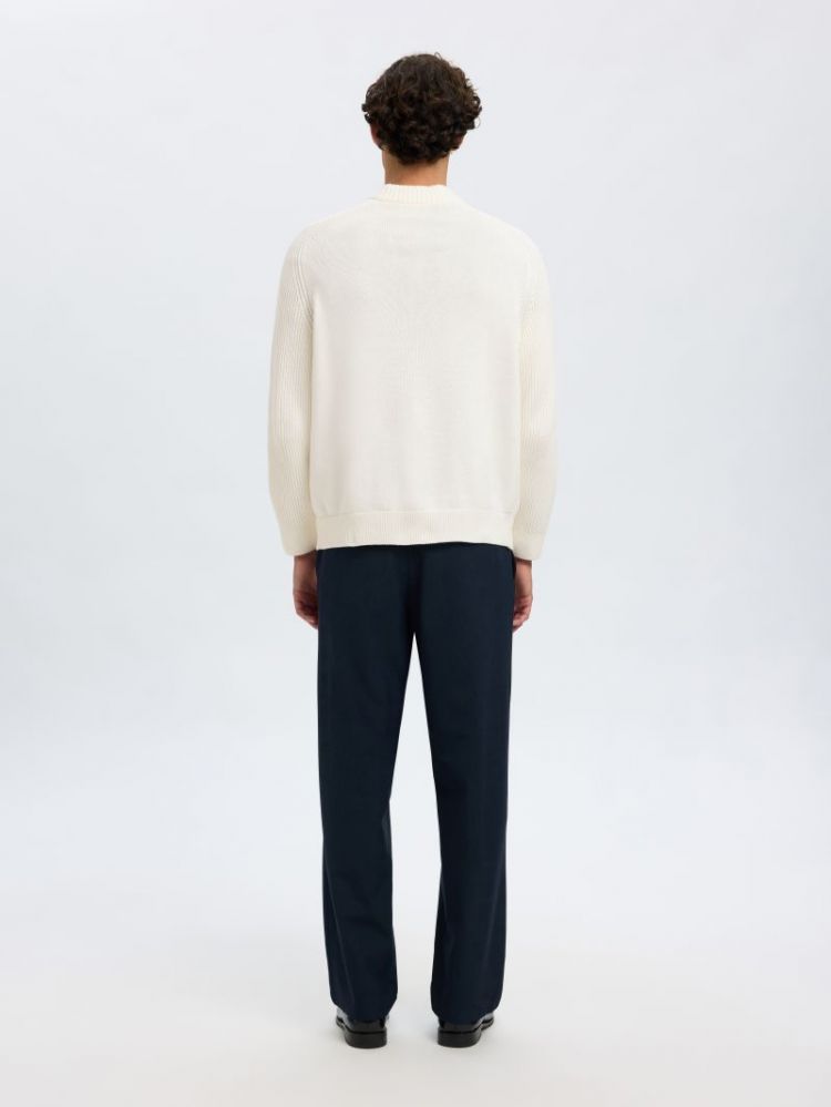 Relaxed Rib Knit Egret