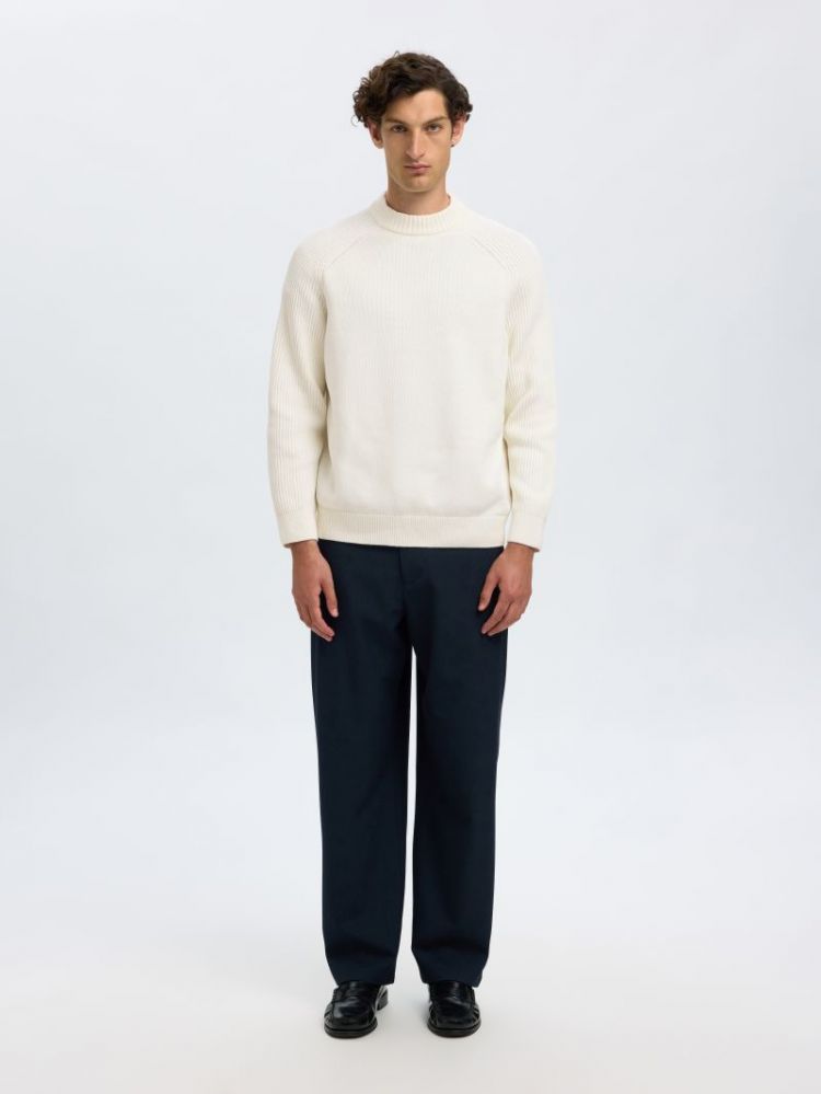 Relaxed Rib Knit Egret