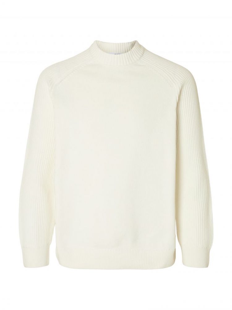 Relaxed Rib Knit Egret