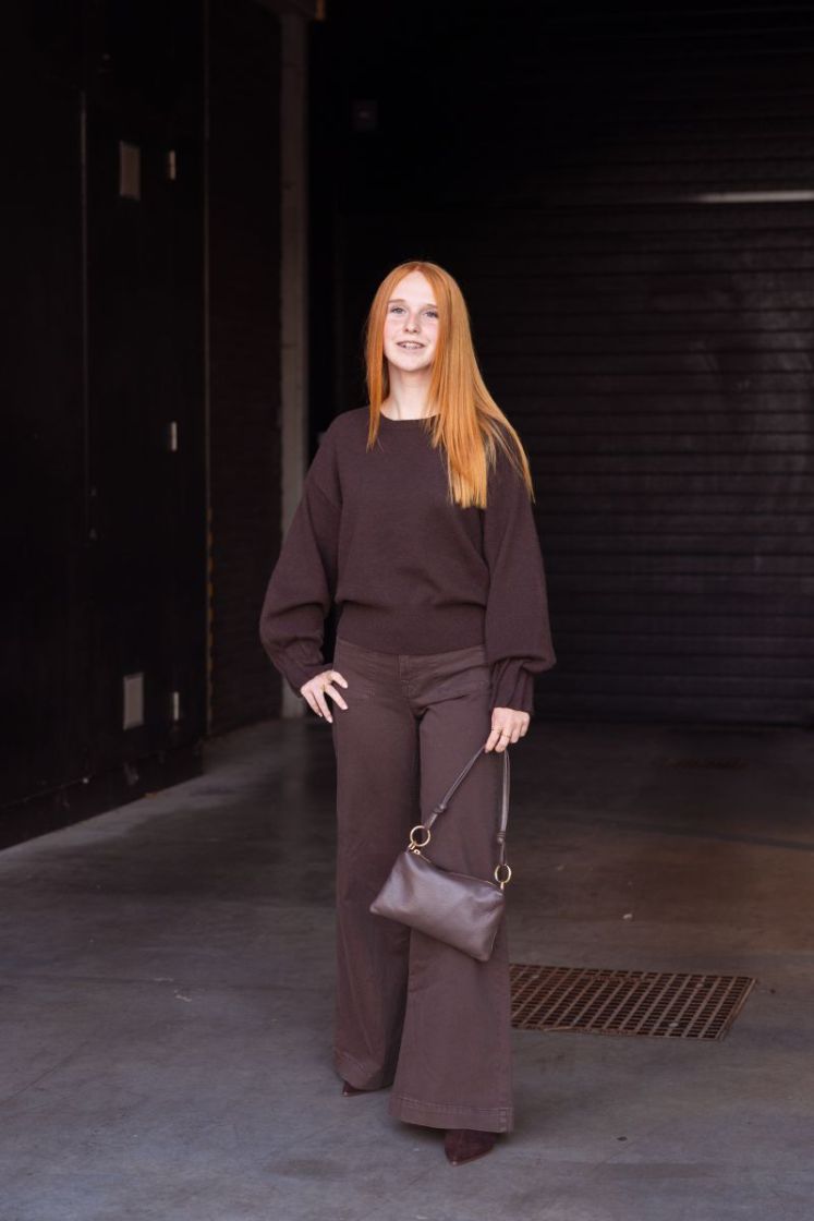 KACY LS O-neck pullover chocolate torte