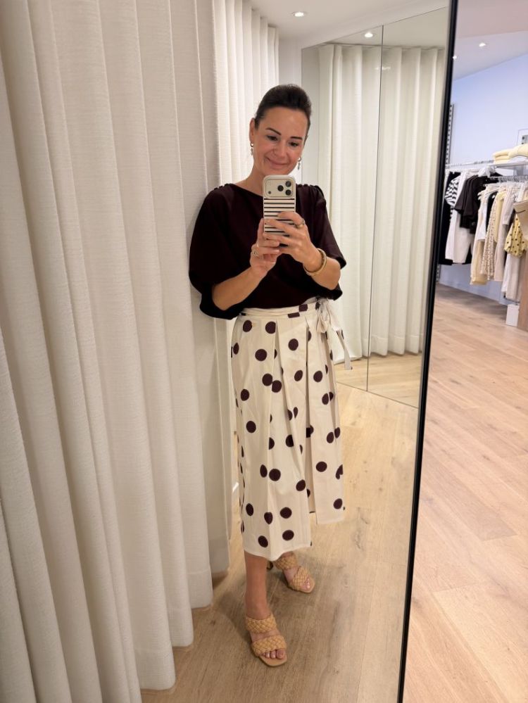 Polka dot rok Off white