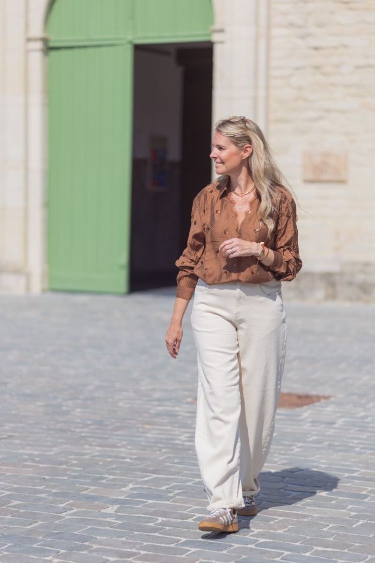 Anika Blouse Paillet Espresso