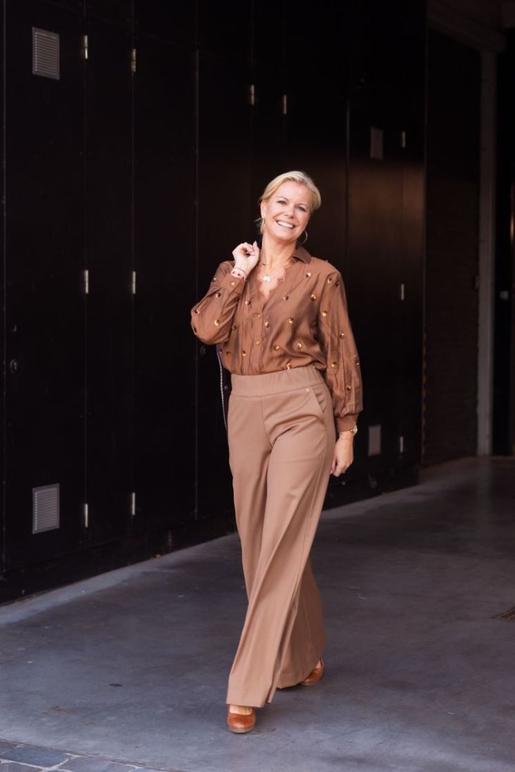 Anika Blouse Paillet Espresso