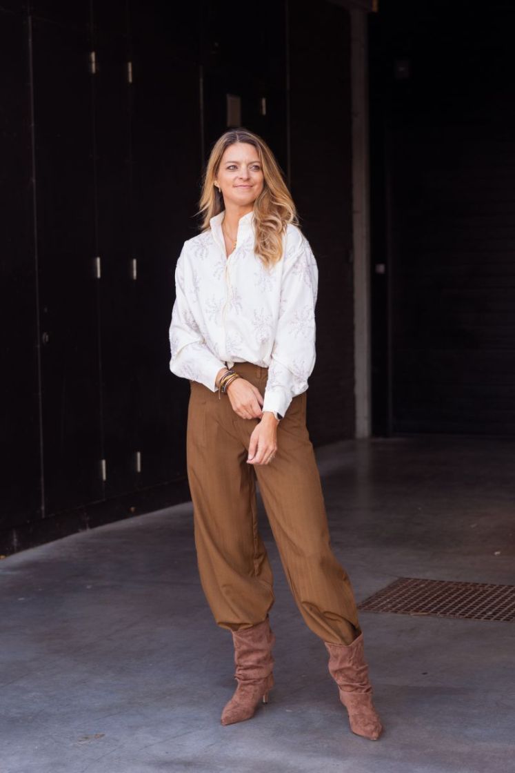 Aster Blouse Paillet  Off White