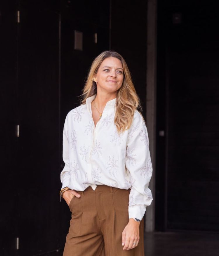 Aster Blouse Paillet Off White