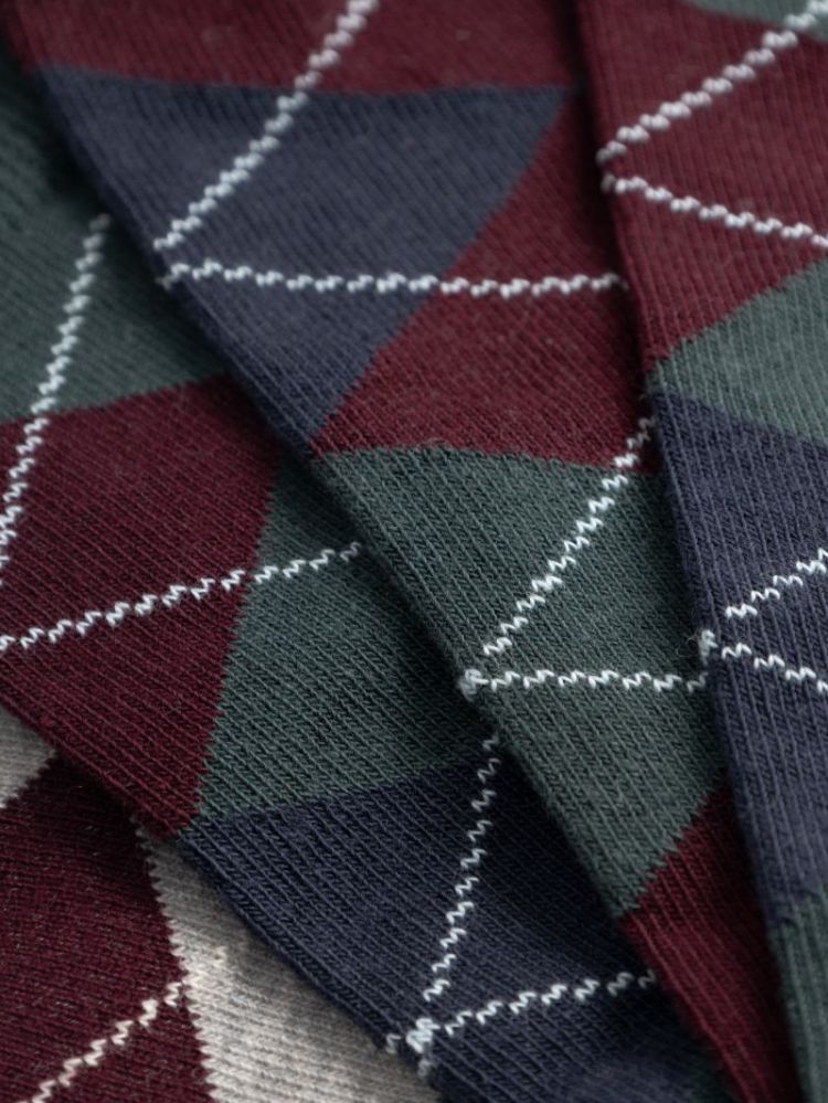 Sock Box Argyle Black