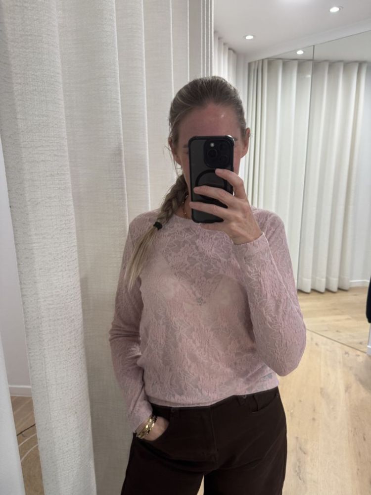 Via blouse pale mauve