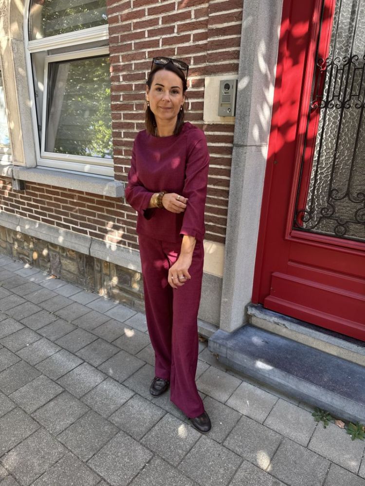 Broek Celine bordeau