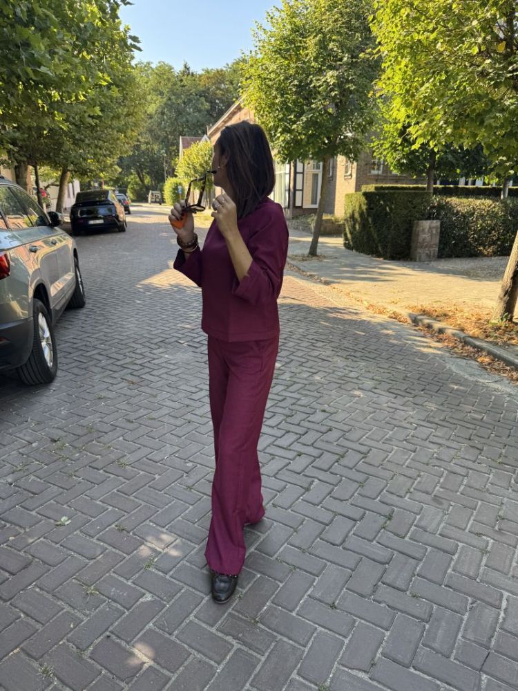 Broek Celine bordeau
