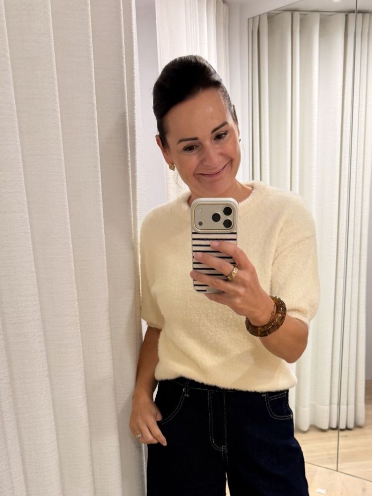 Knitted top Marcy Ecru
