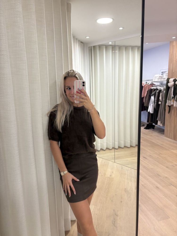 Knitted top Marcy Dark brown