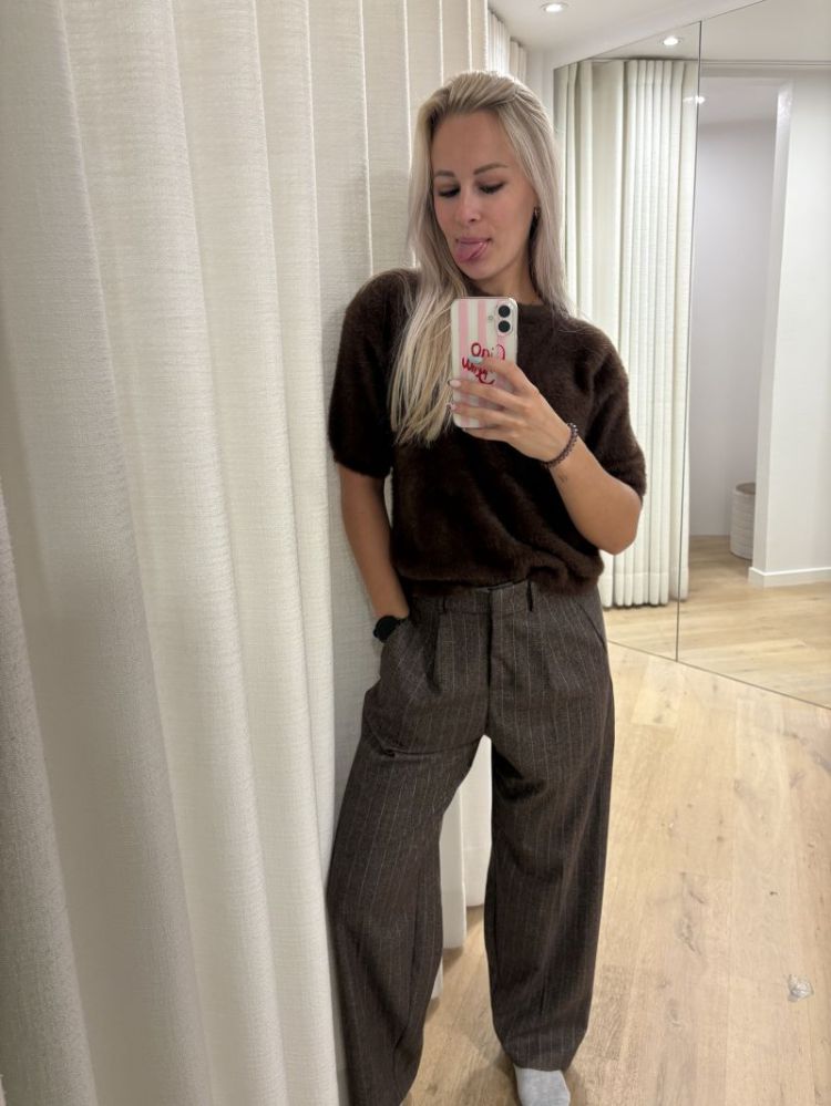 Knitted top Marcy Dark brown