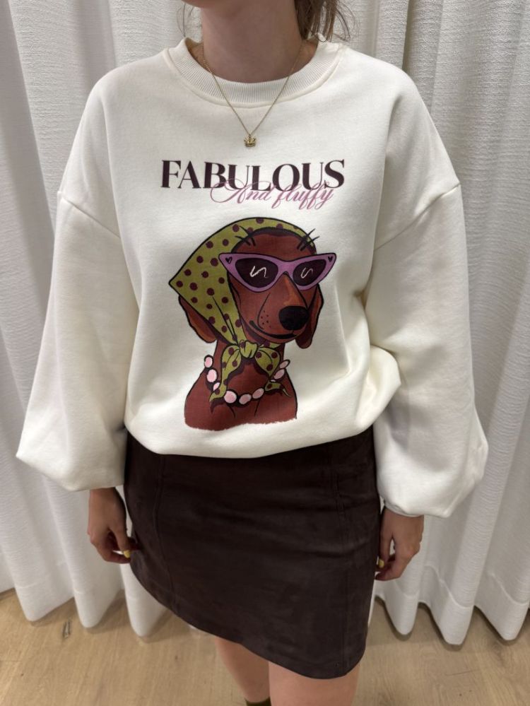 Sweater iconic and fluffy Ecru