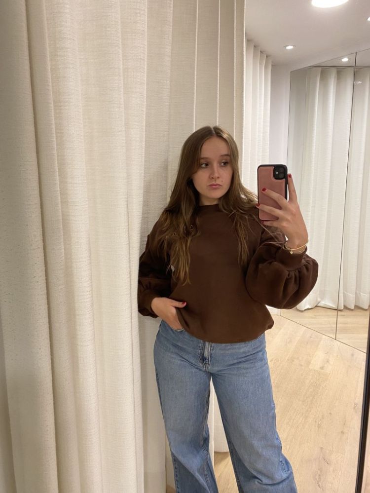 Sweater spill the tea brown/burgundy