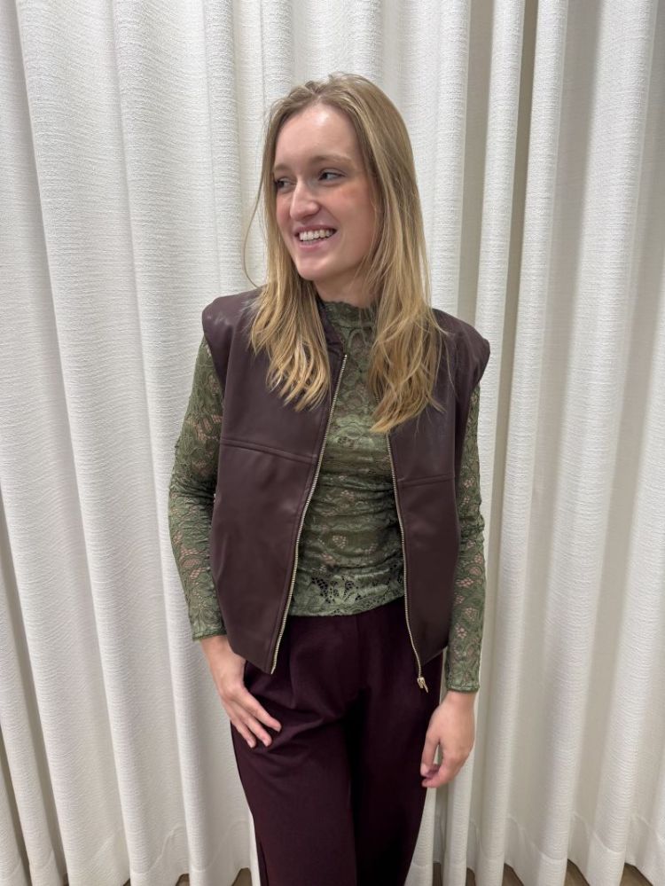 Gilet inez Aubergine