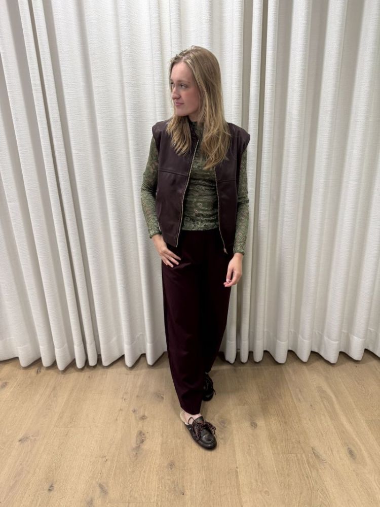 Gilet inez Aubergine