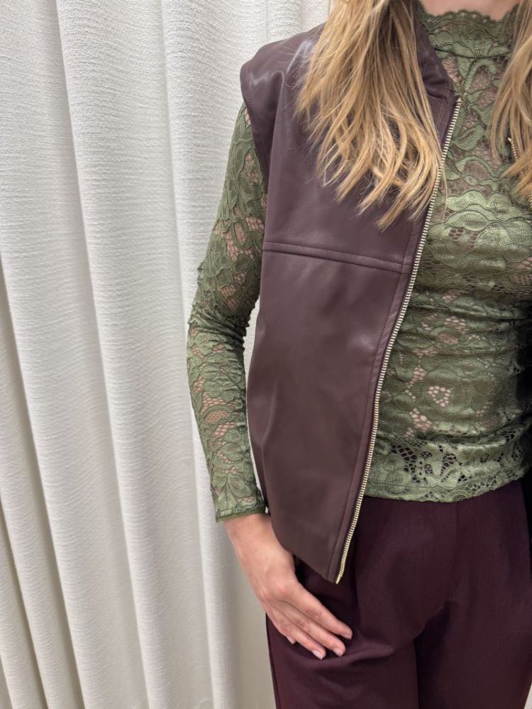 Gilet inez Aubergine