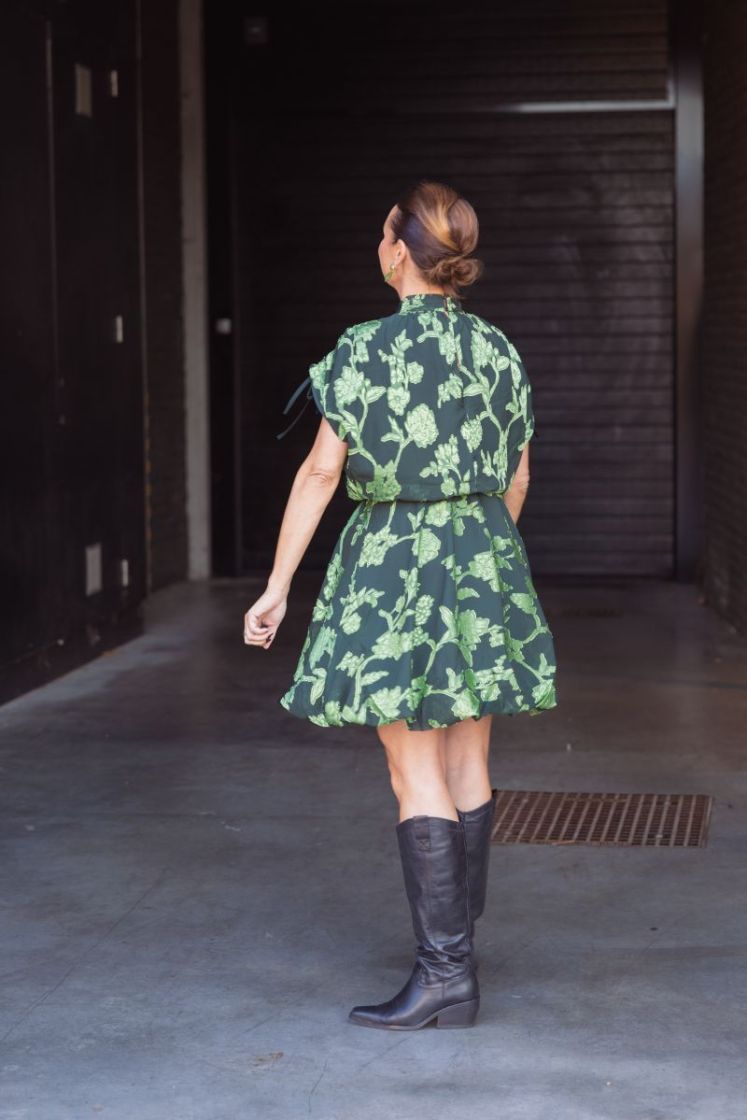 mini dress black/moss