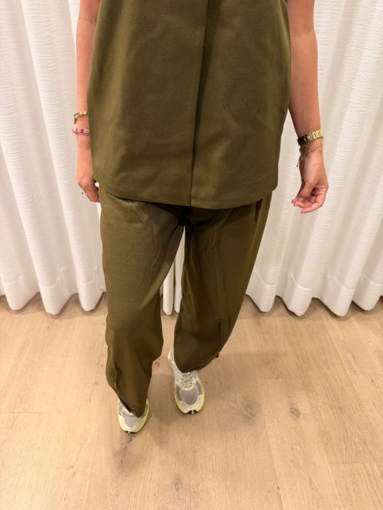 ankle pants dark olive