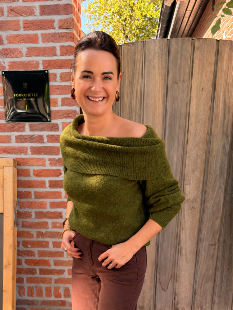 Johi wool blend pull NOOS fir green
